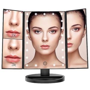Trifold Makeup Vanity Mirror with Magnification